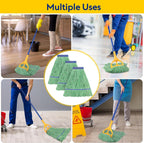 Matthew Cleaning Heavy Duty Mop Head Commercial Replacement for General and Floor Cleaning, Wet Industrial Blue Cotton Looped End String Head Refill (Case of 24) Green
