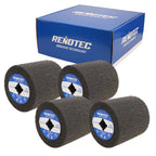 4"x4", Burnishing Wheel SSF 4 Pack, SF, Grit 400, S/C, Metalwork and Woodwork