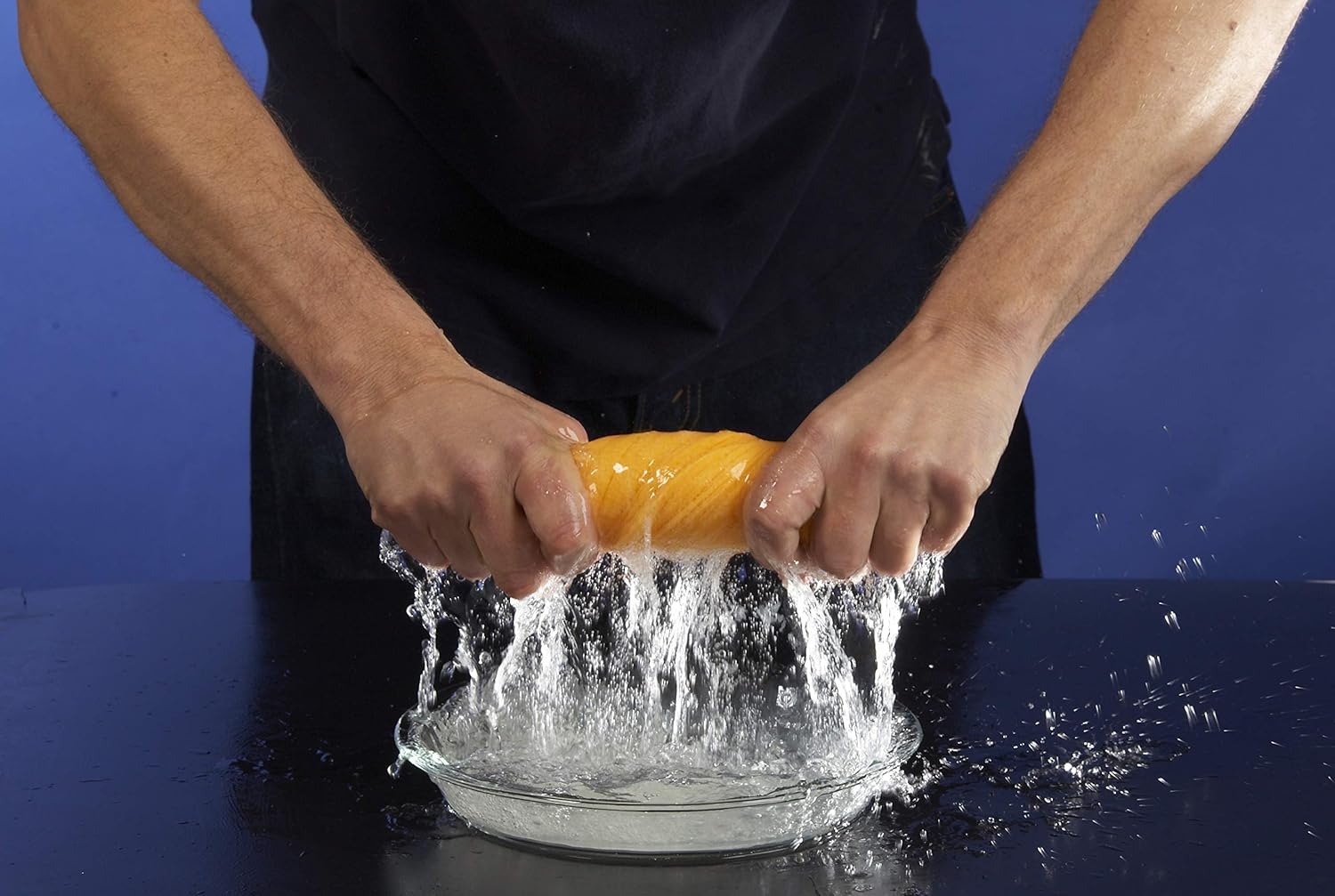 ShamWow Original Super Absorbent Multi-Purpose Cleaning Shammy Chamois Towel Cloth - Holds 10X its Weight in Liquid - Machine Washable - Will Not Scratch (16 Pack, Orange)