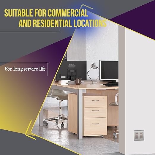 ENERLITES Elite Series Decorator Receptacle Outlet Child Safe Tamper-Resistant, Gloss Finish, Self-Grounding, 2-Pole, Residential Grade, 15A 125V, UL Listed, 61501-TR-NK-10PCS, Nickel (10 Pack)