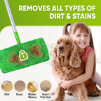 6-Pack Reusable Mop Pads Compatible with Sweeper Mop - 100% Coral Fleece Washable Refills - Microfiber Dry & Wet Sweeping Cloths for Multi-Surface/Hardwood Floor Cleaning