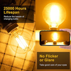G16.5 Led Bulb, Small Round Edison Light Bulbs, Dimmable E12 Globe Amber Vanity Light Bulbs, 5w 2700k Vintage LED Filament Edison Bulb