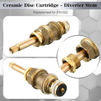 Dreyoo Ceramic Disc Cartridge Replacement for 910-030, Diverter Stem Replacement for 910-022, Shower Valve Faucet Cartridge Compatible with Price/Pfister, Hot Cold Diverter, Brass Construction