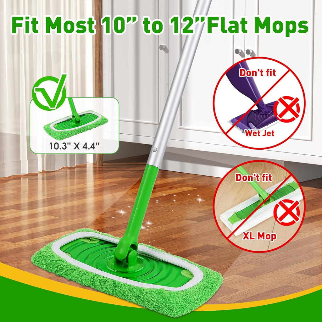 14Pcs Reusable Microfiber Mop Pads Compatible with Sweeper Mops,Dry Sweeping Cloths & Wet Mopping Pads Refills,Washable Mop Pads for Floor Cleaning