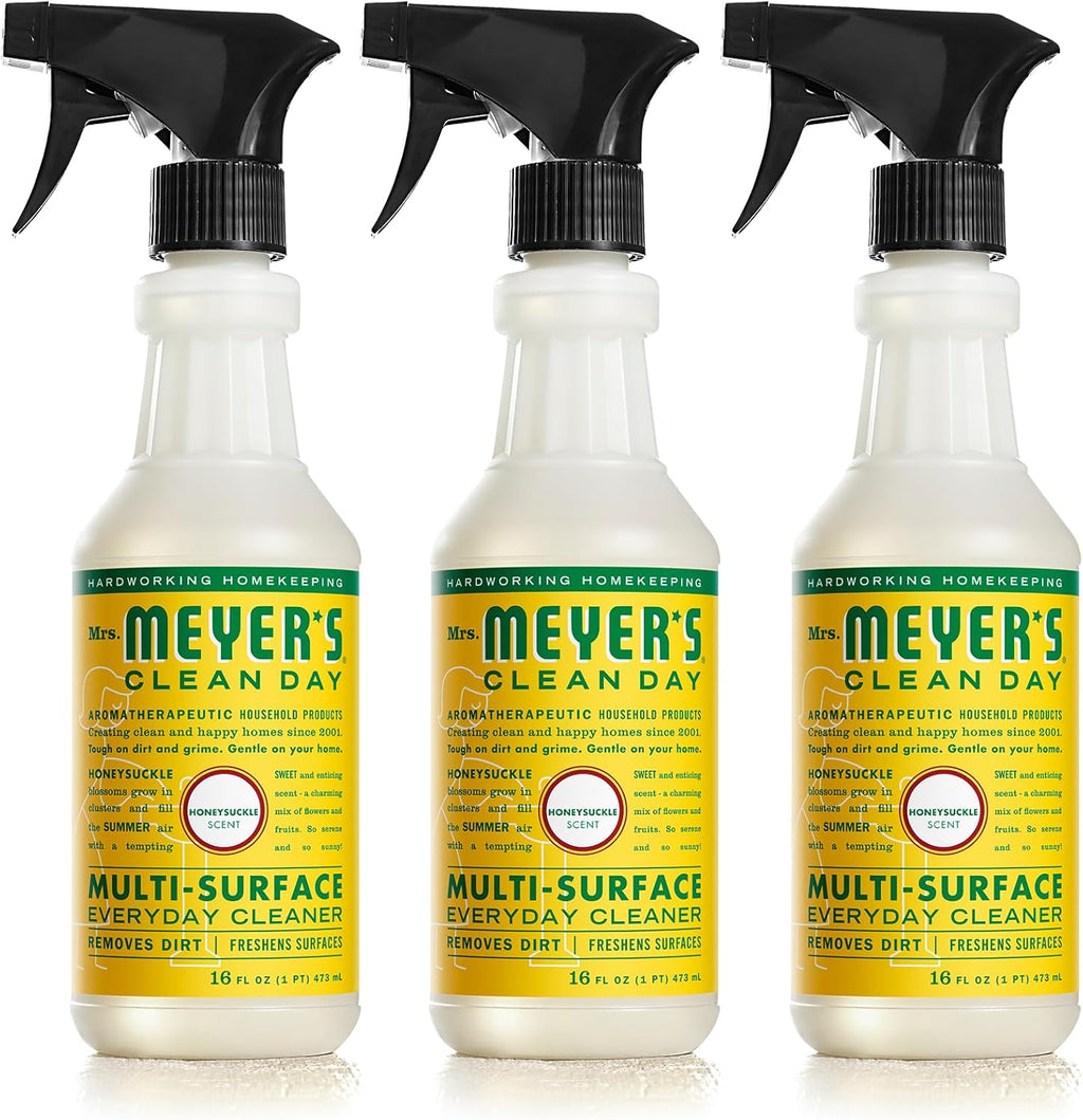 MRS. MEYER'S CLEAN DAY All-Purpose Cleaner Spray, Honeysuckle (16 Fl Oz (Pack of 3))