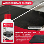 Nordicare Stove Top Cleaner Glass Ceramic - Induction Cooktop Cleaner Polish And Protector For Everyday Use - No Scrubbing Pad Needed - Leaves Protective Film - Made In Denmark (8.45oz)
