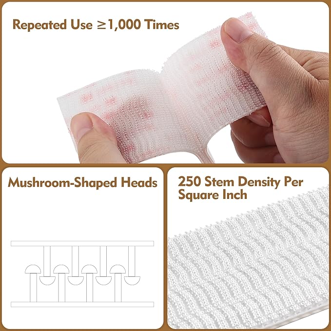 3M Dual Lock SJ3560 2"x 4" 6PCS Clear Reclosable Fastener Heavy Duty Interlocking Tape Mushroom Shaped Sticky Hook Lock Mounting Tape for EZ Pass Holder Indoor Outdoor Use