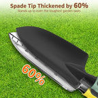 LASZOLA 3 Piece Garden Tool Set Include Hand Trowel Rake and Transplant Shovel for Women, Indoor Heavy Duty Small Spade Kit with Ergonomic Handle to Weed and Loosen, for Mom and Plant Beginner, Yellow