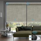 SmartWings Motorized Smart Blinds with Remote, Custom Automatic 100% Blackout Roller Shade Compatible with Alexa/Homekit/Google, Electric Smart Blinds for Indoor Windows, Vigor Sage