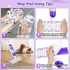 Mop Pads Refills for Swiffer Power Mop: 30 Pcs Wet Dry Disposable Pad for Multi-Surface Floor Cleaning - Mopping Replacement for Tile Hardwood - Sweeping Cloths for Home Kichen