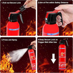 4 Pack ABC Dry Chemical Fire Extinguishers, Portable Dry Powder Fast-Acting Fire Extinguisher with Mount, Suitable for Home, Car, Boat, Truck, Electrical, Grease Fires