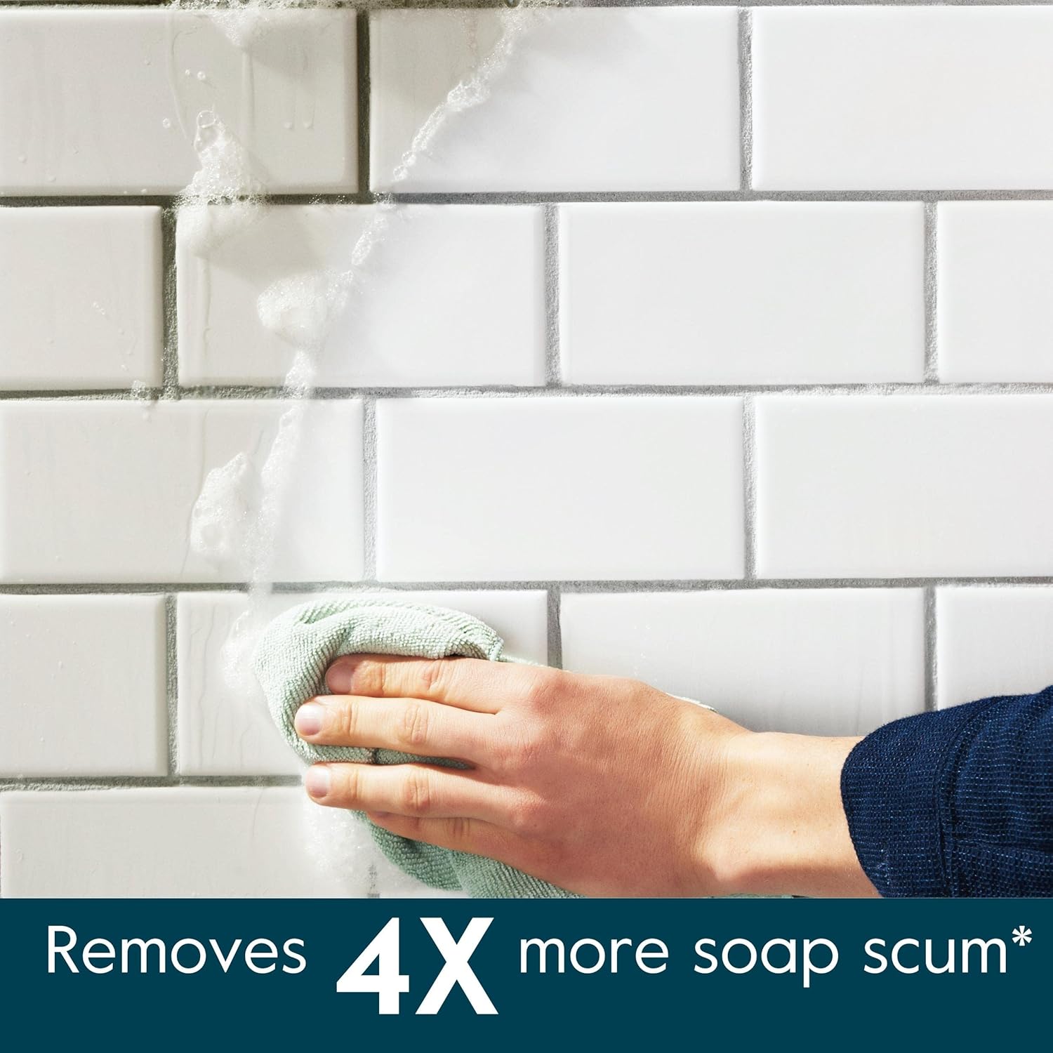 Grove Co. Tub and Tile Cleaner Refill Concentrate (2 x 1 Fl Oz) + 1 x Reusable Glass Spray Bottle (16 Oz) Plant-Based Cleaning Supplies Bundle, No Plastic Waste, Lemon & Eucalyptus Scent