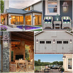 HIFEEEN 2-Pack Outdoor Wall-Mounted Motion Sensor Light with Dusk to Dawn Function, Waterproof Anti-Rust Aluminum Exterior Bronze Porch Lighting Fixture for Front Door, Garage, and Entrance Wall