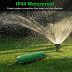 2 Pack of IP44 Outdoor Waterproof Box by Restmo, Weatherproof Extension Cord Cover, Safety Connection Seal for Outdoor Outlet, Electrical Plug, Holiday Decorations, LED Strip Light, Power Tool, Green