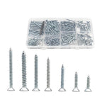 cSeao Wood Screws Assortment Kit, Phillips Flat Head Screws for Wood, Drywall Screws with Bit, 7 Sizes (5/8" to 2"), Pack of 200