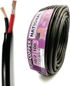 NATIONAL Wire & Cable – 10 AWG 2-Conductor Premium Copper Wire, 100 ft, Stranded | Made in USA, Heavy-Duty Flexible Jacket | Automotive, Solar, Battery, Indoor and Outdoor Use