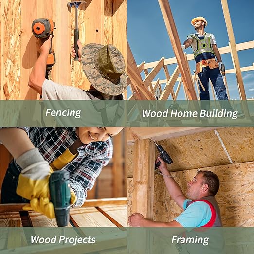 Wood Screws 2 inch, 700pcs Countersunk Self Tapping Screws #8 x 2, Carbon Steel, Against Rust and Corrosion Screw, Green Coated Exterior Wood/Deck Screws, Star Drive with Bit