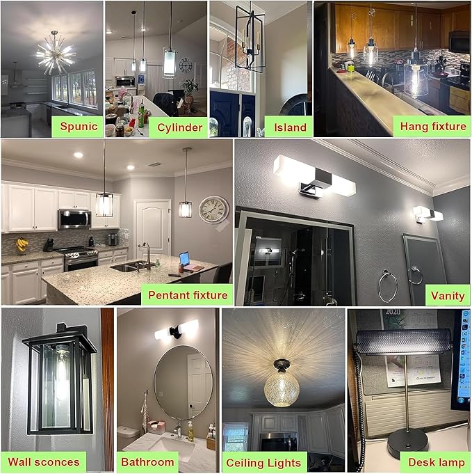 7.3 Inch E26 Led Bulb 6W, Equal 80 Watt 4000K Neutral White Edison Bulbs Dimmable, T10 T9 Long Tubular Clear Glass Light Bulb 800LM for Vanity Pendant Pipe Wall Sconces - UL Cert 4Pack