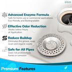 Natural Elements Enzyme Drain Cleaner | Digest Grease, Fats, and Paper Buildup in Drains, Septic Tanks, Grease Traps, Pipes (1 Gallon)