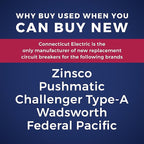 UBIP230-New Pushmatic P230 Replacement. Two Pole 30 Amp Circuit Breaker Manufactured by Connecticut Electric.