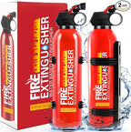Fire Extinguisher for Home - 2pack Car Fire Extinguisher with Wall Mount, Small A B C K Fire Extinguisher, Water-Based Fire Extinguishers for Car/House/Kitchen/Truck/Marine/Boat/Vehicle/utv/rv