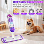 Reusable Pads Compatible with Swiffer PowerMop - SEVENMAX 15" Microfiber Power Mop Refills Pads Spray Mop Replacement Heads Cloths Washable Dry Wet Mopping for Wood Floor Cleaning x8