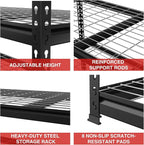 WORKPRO 5-Tier Metal Shelving Unit, 48”W x 24”D x 72”H, Heavy Duty Adjustable Storage Rack, 4000 lbs Load Capacity (Total), for Garage, Basement, Warehouse, 10 Pack