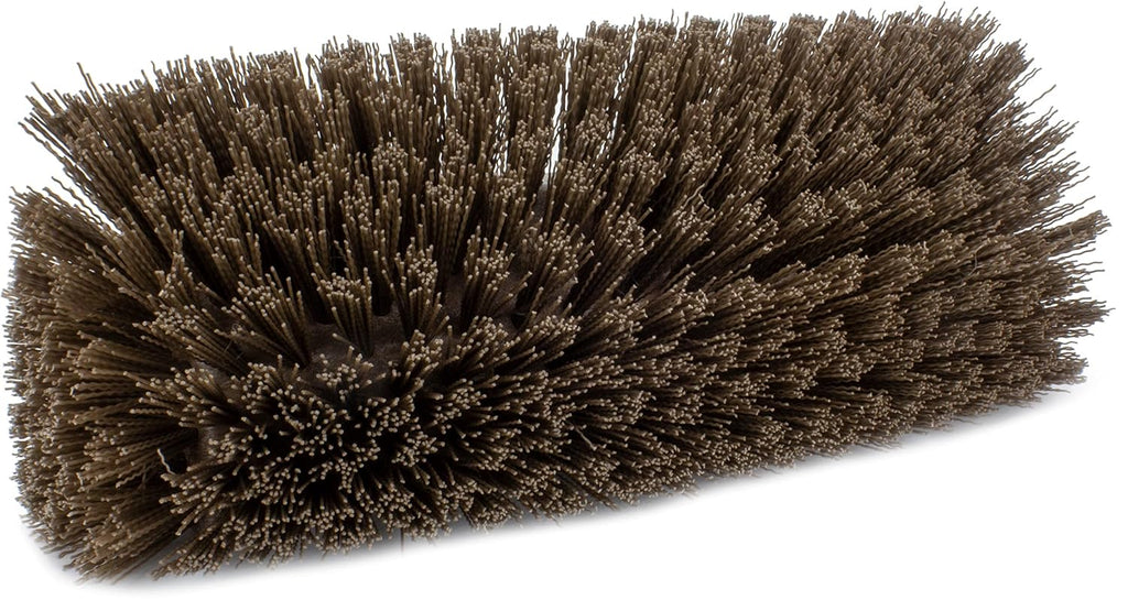 SPARTA Multi-Level Tile Scrub Brush 12" Wide Brush Head, Heavy-Duty Tile Cleaning Brush with End Bristles for Commercial Tiles, Tubs and Floor, Plastic, 12 Inches, Brown