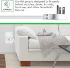 Digital Energy 8 Outlet Surge Protector - 15 AMP, 1875 W, 125 V, 350 J Surge Protection, ETL Listed - Flat Plug (White, 3 FT (Pack of 2))