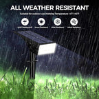 Solar Lights Outdoor Waterproof, Solar Spot Lights- 2 Pack/4 Mode LED Spotlights 2-in-1 Auto On/Off Powered Landscape Lighting for Outside Yard Wall Garden Path Driveway, Cool White