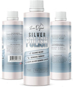 Silver Polish, Silver Cleaner (8-oz Bottle), Made in the USA | Silver Jewelry Cleaner – Gently Removes & Prevents Tarnish | Safe to Use on All Silvers by Evo Dyne (Silver Polish)