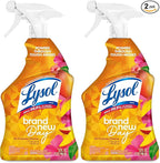 Lysol All-Purpose Cleaner, Sanitizing and Disinfecting Spray, To Clean and Deodorize, Mango & Hibiscus Scent, 32oz (Pack of 2)