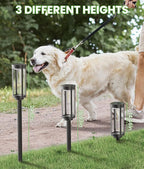 Bright Solar Lights Outdoor 6 Pack, Solar Pathway Lights Waterproof IP65, Auto On/Off Pathway Landscape Lighting, Long Lasting Outdoor Light for Walkway Path Garden Lawn Patio Decor Lighting