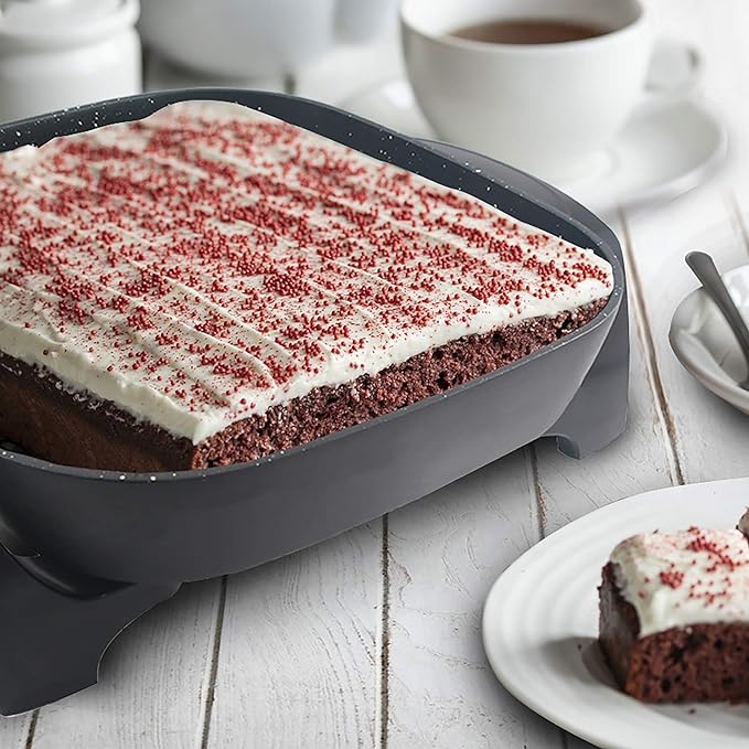 Elite Gourmet EG6201# Extra Deep 12"x12"x3.2" (7.5Qt.) Scratch Resistant Dishwasher Safe, Non-stick Electric Skillet with Glass Vented Lid, Adjustable Temperature, Black