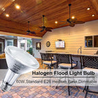 PAR30 Long Neck, 6PCS PAR30 60W 120V Flood Dimmable, PAR30 Halogen Bulb Long Lasting Lifetime with E26 Medium Base, PAR30l Flood Light High Brightness & CRI100 for Recessed Lighting