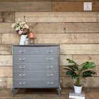 Dixie Belle Paint Company Chalk Finish Furniture Paint - Hurricane Gray (4oz) - Matte Medium Gray Chic Chalk Mineral DIY Furniture Paint