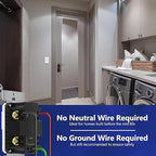 LIDER Motion Sensor Dimmer Switch for Dimmable 200W LED/CFL Lights, 3-Way, 120 V, Modern Upgrade, No Neutral Required, No Ground Required, UL Listed, Wall Plate Included, White