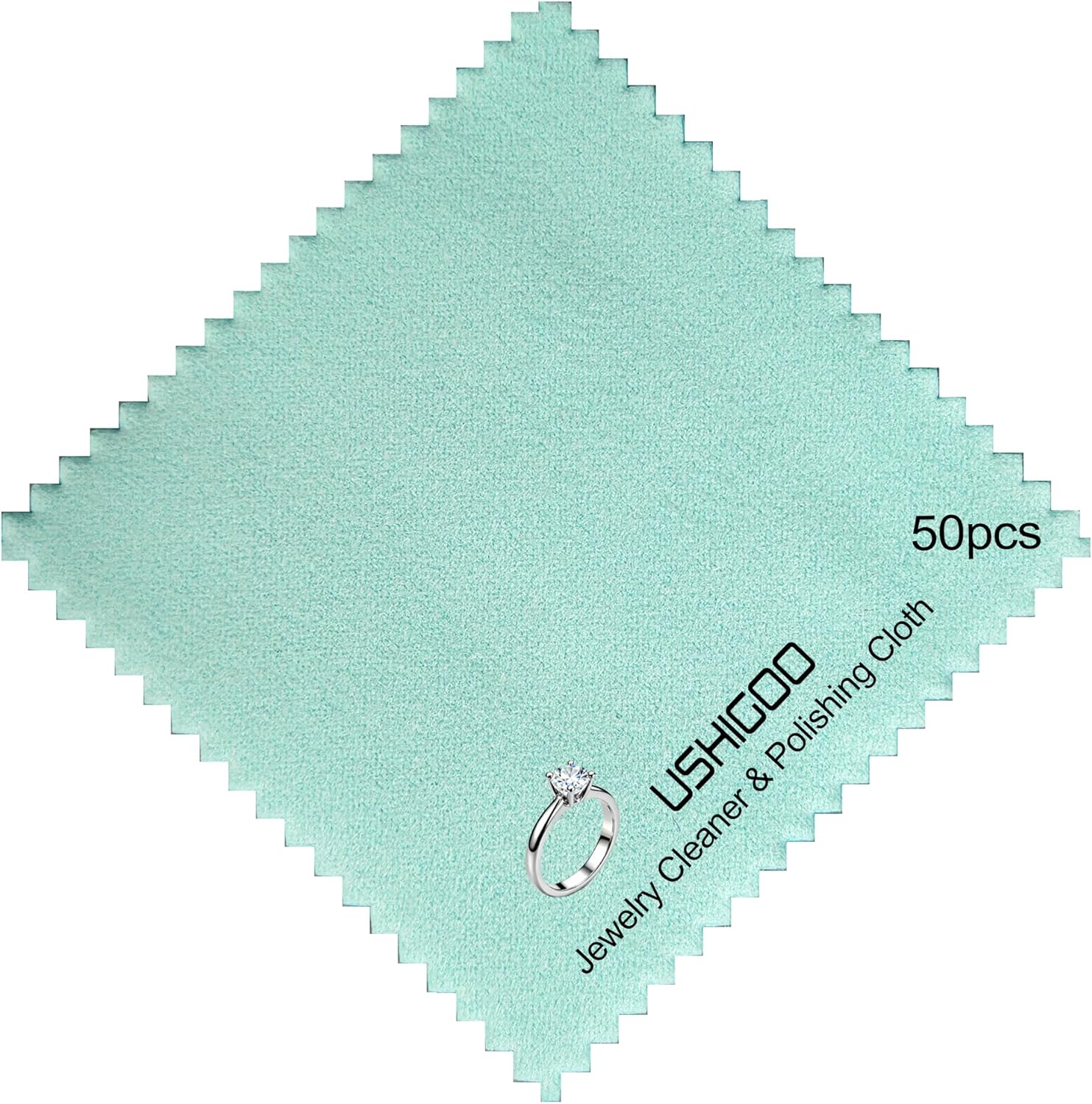50pcs Jewelry Cleaning Cloth Polishing Cloth for Sterling Silver Gold Platinum Small Polish Cloth (3" x 3")