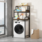 3-Tier Bathroom Room Shelf Washing Machine Storage Utility Rack Over The Toilet Washer Dryer Storage Bathroom Organizer Rack Space Saving Shelving Units Clothes Dryers Shelf