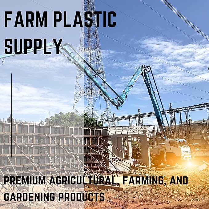Farm Plastic Supply - Dura Skrim String Reinforced Clear Plastic Sheeting - 6 Mil - (16' x 100') - Reinforced Poly Film Tear Resistant, Weatherproof, Vapor Barrier Polyethylene Roll for Construction