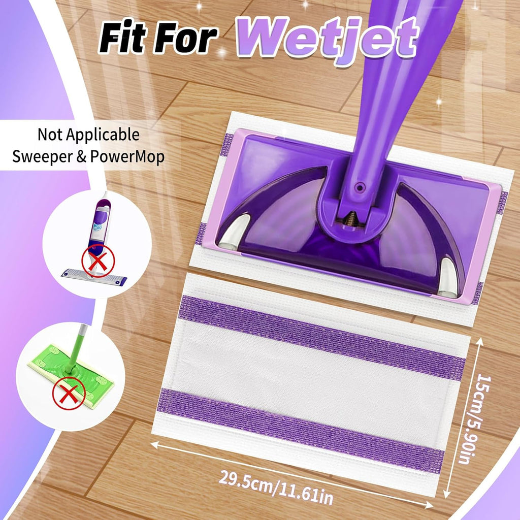 40 Count Mopping Pad for Wet Jet Mop Disposable Wetjet Pads Refills Replacement for Wet Pads Refill Compatible with Wet Jet Pads Thickness & Absorbent for Household Multi-Surface
