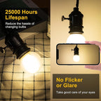 Frosted G16.5 Led Bulb, Matt Vanity Globe Light Bulbs, E26 Dimmable Globe Small Round Edison Light Bulbs, 6w 4000k Vintage LED Filament Edison Bulb