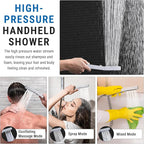 G-Promise All Metal 10 Inch Shower Head with Massage Mode Handheld, Rain Shower Head with Handheld Spray Combo, 3-Way Diverter with Pause Setting, 11 Inch Adjustable Extension Arm (Chrome)