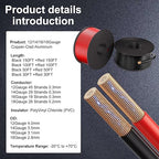 16 Gauge Electrical Wire 2 Pack Total 200ft-Black 100 ft and Red 100 ft Soft Flexible Copper-Clad Aluminum(CCA) 16 AWG PVC Wire for Lamp, Household Appliances RC Toys, Models, Auto, Electronics