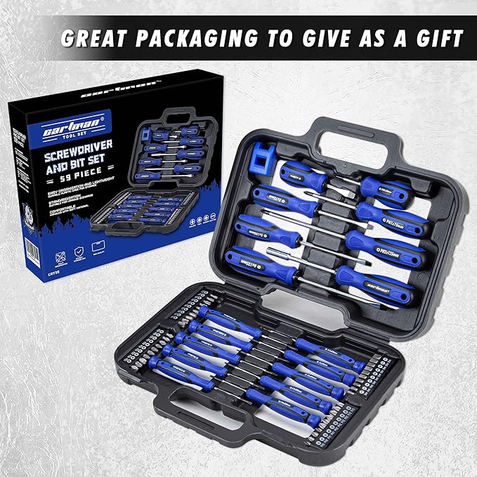 CARTMAN 59-in-1 Precision Screwdriver Set Professional Magnetic Repair Tool Kit for Small Machinery Office Equipment Computers