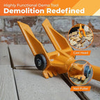 Gutster 60" Round Handle Demolition Bar - Ultimate Flooring/Hardwood Demolition Tool - Long Handle Wrecking Bar for Maximum Leverage - Ergonomic Handle to Apply Pressure Without Wrist Strain