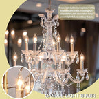 Potanro E12 Incandescent Light Bulbs 40Watt Warm White 2700K, 300 Lumens Candelabra Light Bulbs Dimmable Decorative Chandelier for Ceiling Fan, Pendants (40W-12Pack)