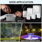 TICONN Waterproof Electrical Junction Box IP67 ABS Plastic Enclosure with Hinged Cover with Mounting Plate, Wall Brackets, Cable Glands (Off-White, 13.8"x9.8"x5.9")