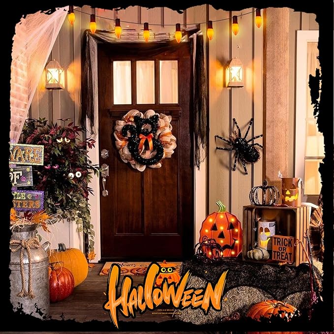 C9 Orange Replacement Bulbs, 25 Pack C9 Ceramics Orange Halloween Light Bulbs for Indoor Outdoor Patio Halloween Christmas String Lights, C9/E17 Intermediate Base Bulb, 7 Watt Incandescent Night Light