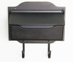 Special Lite Contemporary Horizontal Wall Mount Mailbox - Black Aluminum Mailbox for Wall Mount - SHC-1002-BLK
